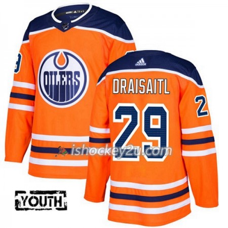 Børn NHL Edmonton Oilers Trøje Leon Draisaitl 29 Adidas 2017-2018 Orange Authentic